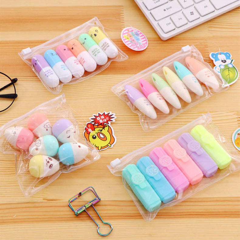 Kawaii Pastel Highlighter Set