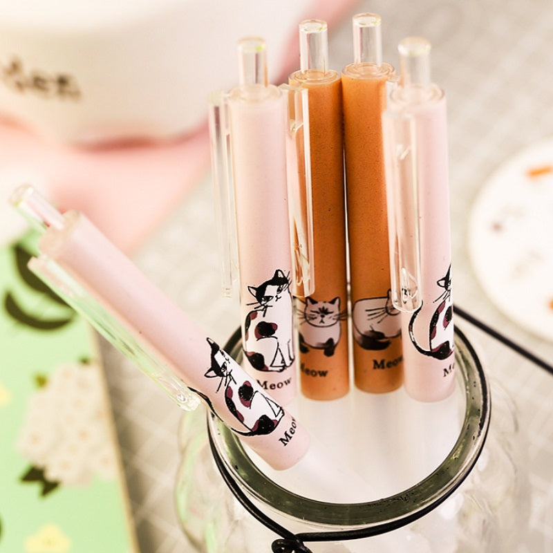 Kawaii Cat Gel Pen Set