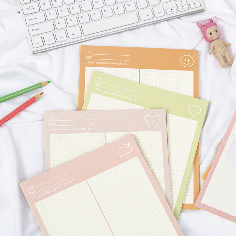 Kawaii Grid Note Paper
