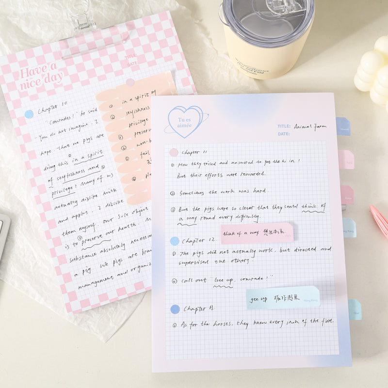 Kawaii Grid Memo Paper Note Pads